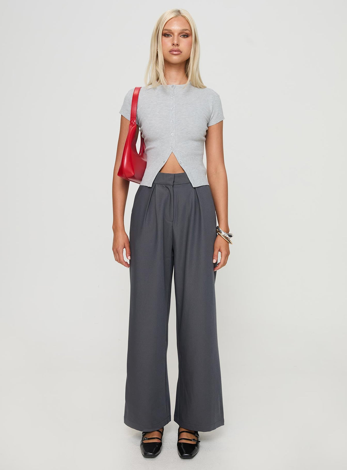 Suzu Knit Top Grey